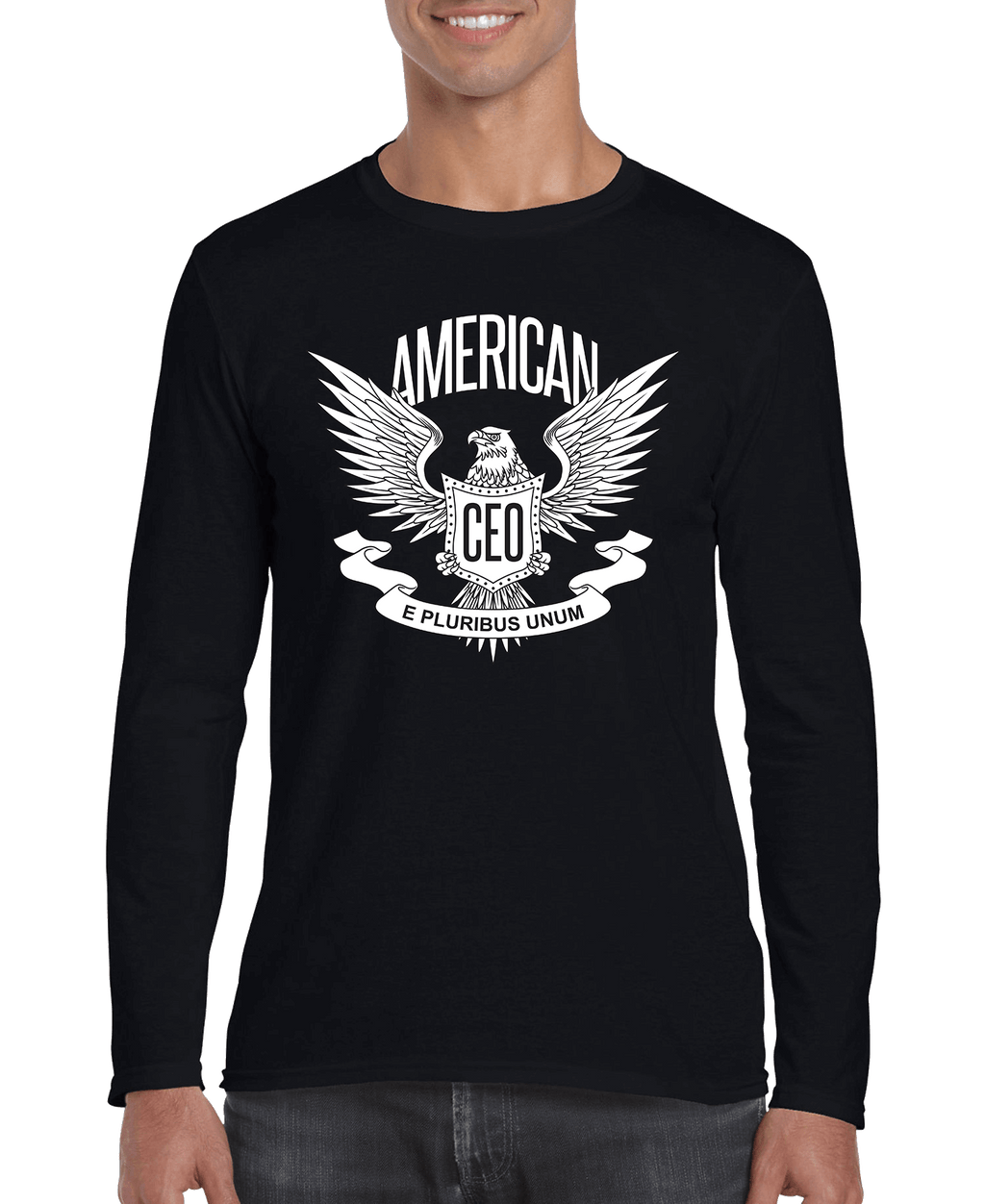 American CEO Patriotic Eagle Men's Long Sleeve Shirt
